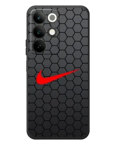 Чехол для Realme C85 с картинкой «Nike — карбоновая сетка»