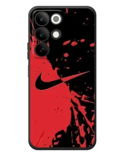 Чехол для Realme C85 с картинкой «Красные брызги Nike» Чехол для Realme C85 с картинкой «Красные брызги Nike»