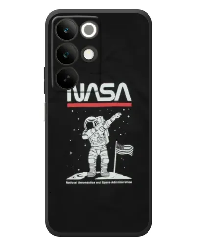 Чехол для Realme C85 с картинкой «NASA — шагаем по Луне»