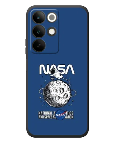 Чехол для Realme C85 с картинкой «NASA — лунная миссия»