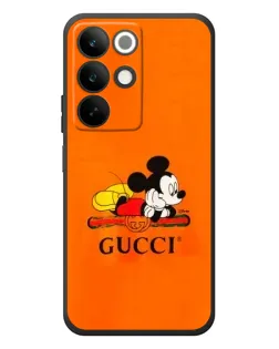 Чохол для Realme C85 з картинкою «Міккі Маус Gucci — помаранч»