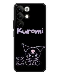 Чехол для Realme C85 с картинкой «Kuromi — черный минимализм»