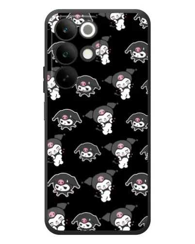 Чехол для Realme C85 с картинкой «Черный паттерн Kuromi»