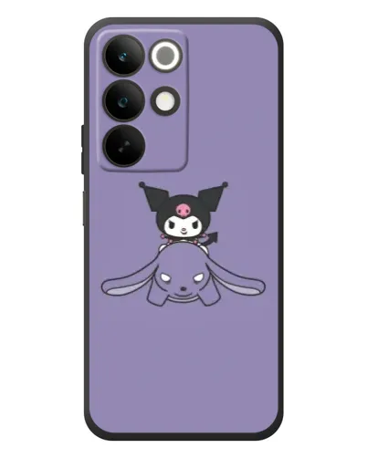 Чехол для Realme C85 с картинкой «Kuromi на лиловом фоне»