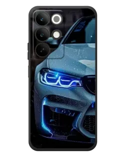 Чехол для Realme C85 с картинкой «Взгляд BMW с синими фарами»