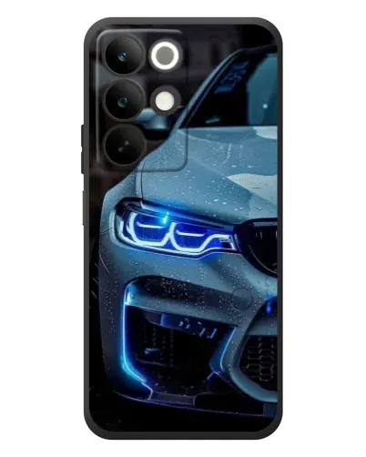 Чехол для Realme C85 с картинкой «Взгляд BMW с синими фарами»