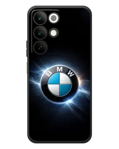 Чехол для Realme C85 с картинкой «BMW — неоновое сияние»