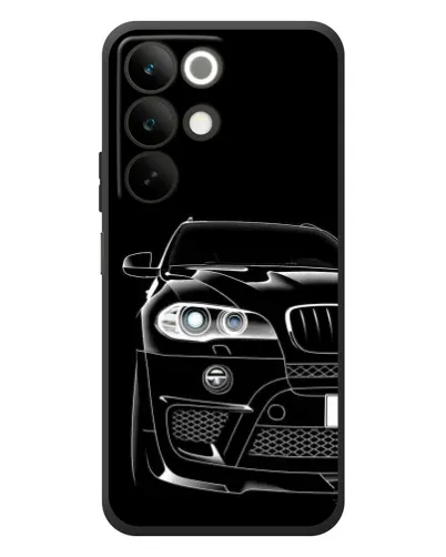 Чехол для Realme C85 с картинкой «Темный силуэт BMW»