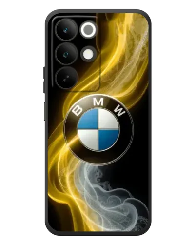 Чехол для Realme C85 с картинкой «Золотистый дым BMW»