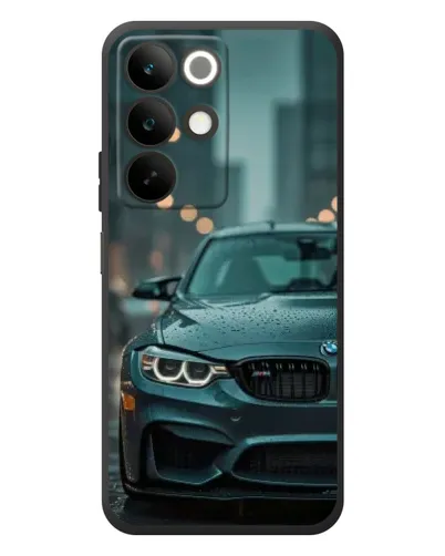 Чехол для Realme C85 с картинкой «BMW в огнях города»