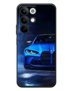 Чехол для Realme C85 с картинкой «Голубая BMW M4»
