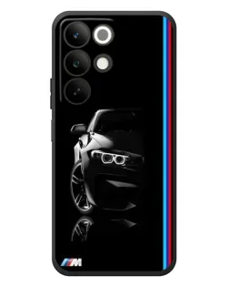 Чехол для Realme C85 с картинкой «Силуэт BMW в темноте»