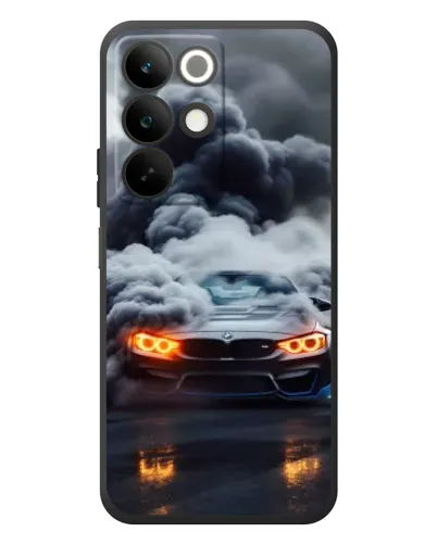 Чехол для Realme C85 с картинкой «BMW в дыму»