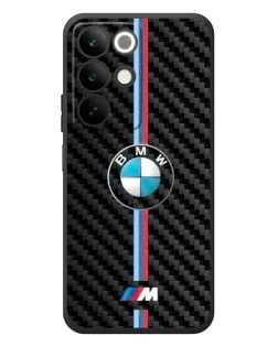 Чехол для Realme C85 с картинкой «Эмблема BMW и карбон»