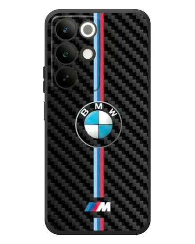 Чехол для Realme C85 с картинкой «Эмблема BMW и карбон»