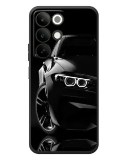 Чехол для Realme C85 с картинкой «Черная BMW — профиль»