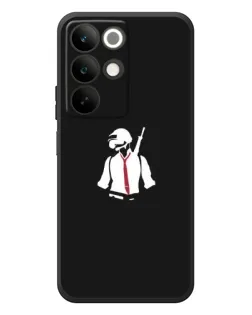Чехол для Realme C85 с картинкой «PUBG — силуэт воина»