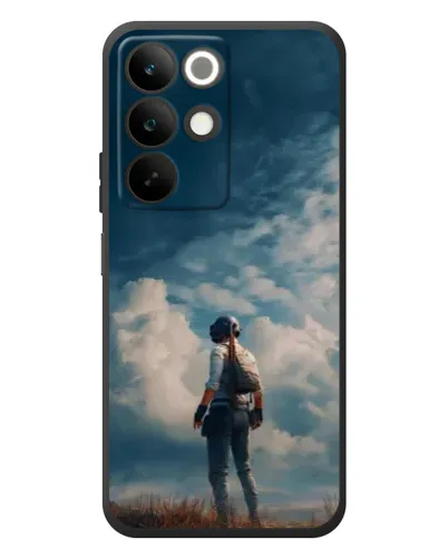 Чехол для Realme C85 с картинкой «Герой PUBG на скале»
