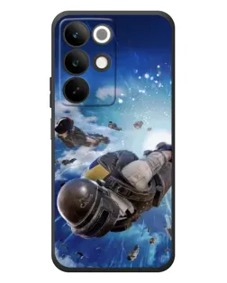 Чехол для Realme C85 с картинкой «Десант PUBG — прыжок»