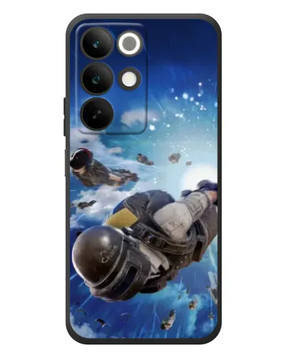 Чехол для Realme C85 с картинкой «Десант PUBG — прыжок»
