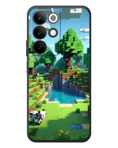 Чехол для Realme C85 с картинкой «Minecraft летний день»