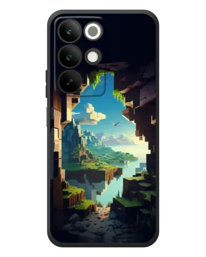 Чехол для Realme C85 с картинкой «Вид из пещеры»