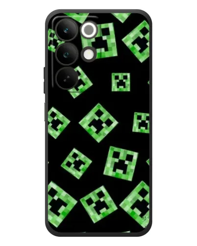 Чехол для Realme C85 с картинкой «Паттерн с криперами»