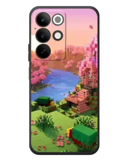 Чехол для Realme C85 с картинкой «Розовое дерево Minecraft»