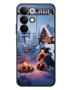 Чехол для Realme C85 с картинкой «Зимний Minecraft»