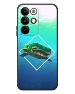 Чехол для Realme C85 с картинкой «Черепаха Minecraft»