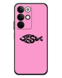 Чехол для Realme C85 с картинкой «Розовый символ  Jesus»