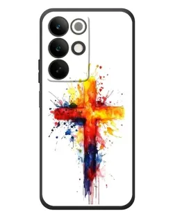 Чехол для Realme C85 с картинкой «Акварельный крест»