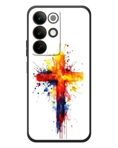 Чехол для Realme C85 с картинкой «Акварельный крест»