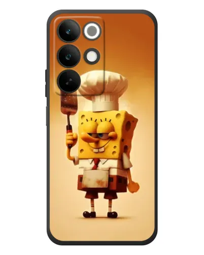 Чехол для Realme C85 с картинкой «Губка Боб повар»
