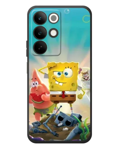 Чехол для Realme C85 с картинкой «Спанч Боб победитель»