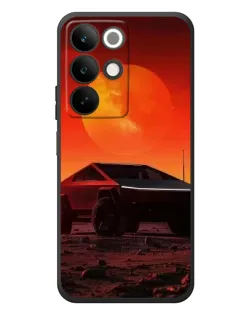 Чехол для Realme C85 с картинкой «Cybertruck на Марсе»