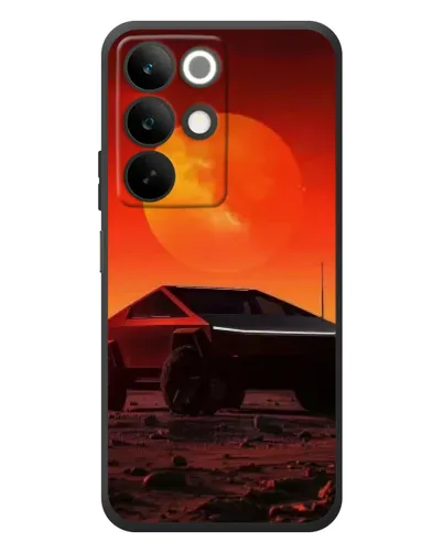 Чехол для Realme C85 с картинкой «Cybertruck на Марсе»