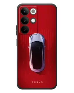 Чехол для Realme C85 с картинкой «Tesla Top View»