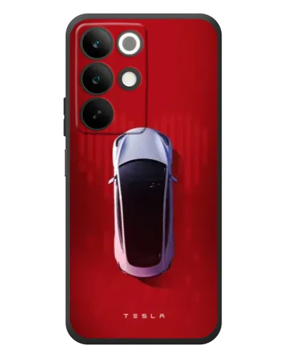 Чехол для Realme C85 с картинкой «Tesla Top View»