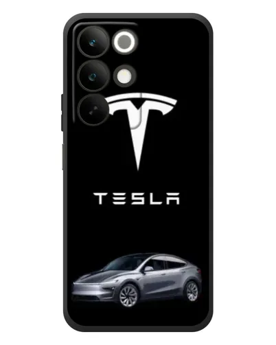 Чехол для Realme C85 с картинкой «Tesla Model Y»