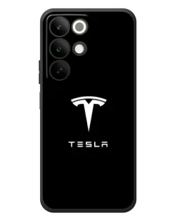 Чехол для Realme C85 с картинкой «Tesla White Logo»