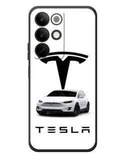 Чехол для Realme C85 с картинкой «Tesla White Style»