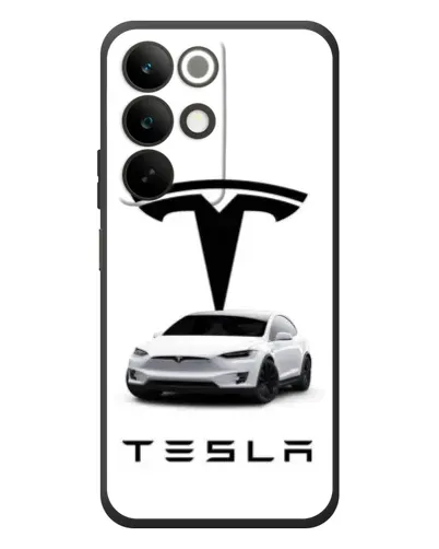 Чехол для Realme C85 с картинкой «Tesla White Style»