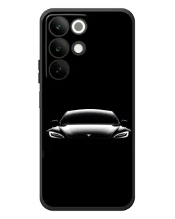 Чехол для Realme C85 с картинкой «Фары Tesla Night»