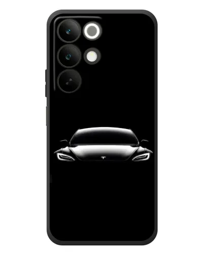 Чехол для Realme C85 с картинкой «Фары Tesla Night»