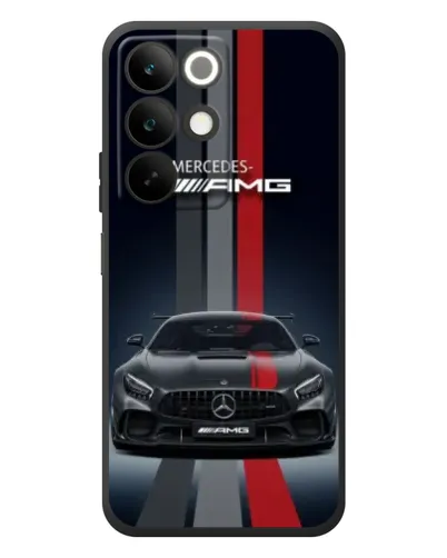 Чехол для Realme C85 с картинкой «Mercedes — белый карбон»