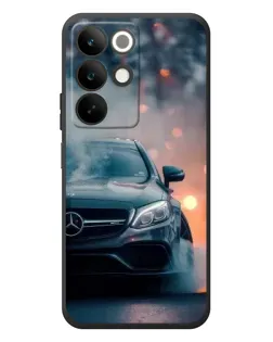 Чехол для Realme C85 с картинкой «Mercedes — ночной город»