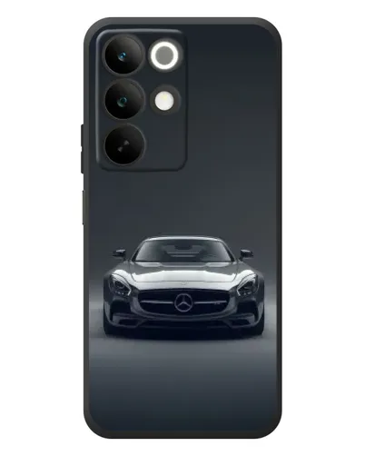 Чехол для Realme C85 с картинкой «Mercedes на черном»