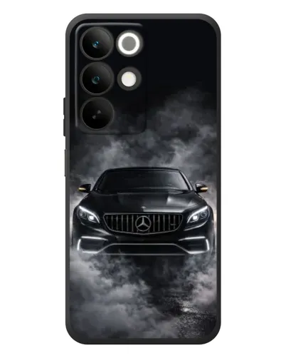 Чехол для Realme C85 с картинкой «Mercedes в дыму»