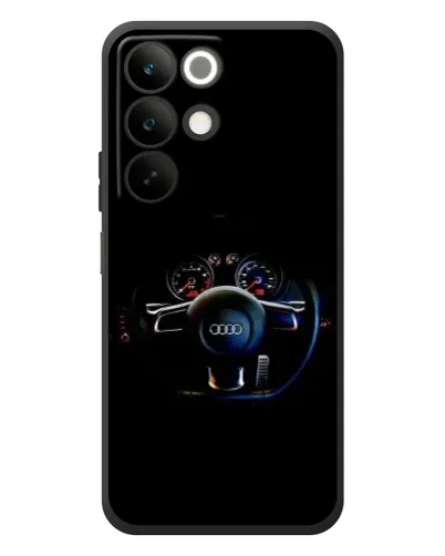 Чехол для Realme C85 с картинкой «Салон Audi — руль»